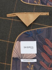 Skopes Green Tailored Fit Warriner Check Suit: Jacket - Image 5 of 5