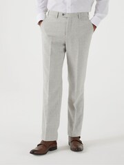 Skopes Grey Tailored Fit Adwell Check Suit: Trousers - Image 1 of 4