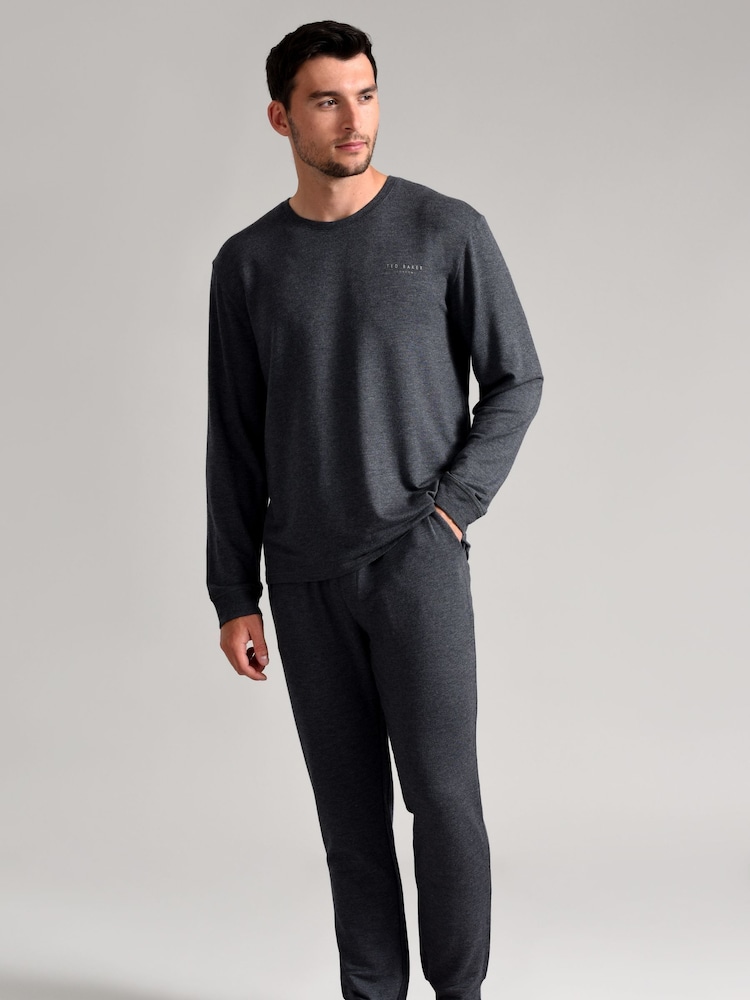 Ted Baker Grey Long Sleeve T-Shirt - Image 1 of 3