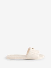 Sandales COACH Cream Holly en cuir matelassé - Image 2 de 6