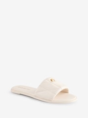 Sandales COACH Cream Holly en cuir matelassé - Image 3 de 6