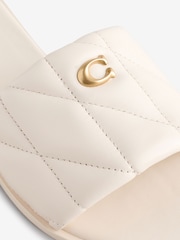 Sandales COACH Cream Holly en cuir matelassé - Image 6 de 6