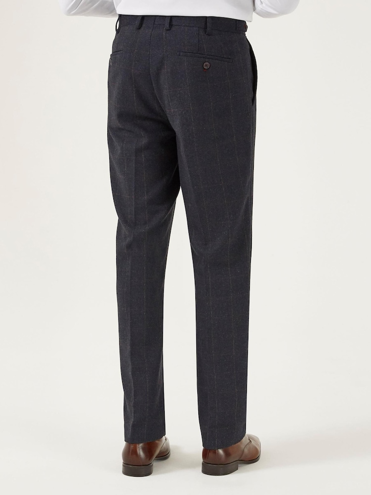 Skopes Blue Tailored Fit Aiken Check Suit: Trousers - Image 2 of 4
