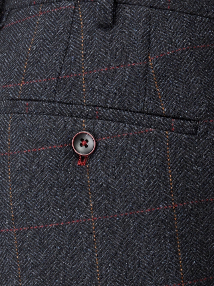 Skopes Blue Tailored Fit Aiken Check Suit: Trousers - Image 4 of 4