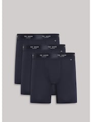 Ted Baker Blue Cotton Boxer Briefs 3 Pack - Image 5 of 6