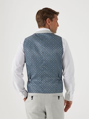 Skopes Grey Tailored Fit Adwell Check Suit: Waistcoat - Image 2 of 4