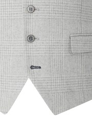 Skopes Grey Tailored Fit Adwell Check Suit: Waistcoat - Image 4 of 4
