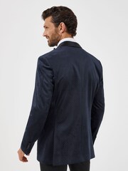 Skopes Blue Tailored Fit Burren Geo Velvet Jacket - Image 3 of 5