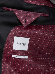 Skopes Blue Tailored Fit Burren Geo Velvet Jacket - Image 5 of 5