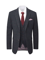 Skopes Blue Tailored Fit Aiken Check Suit: Jacket - Image 4 of 5