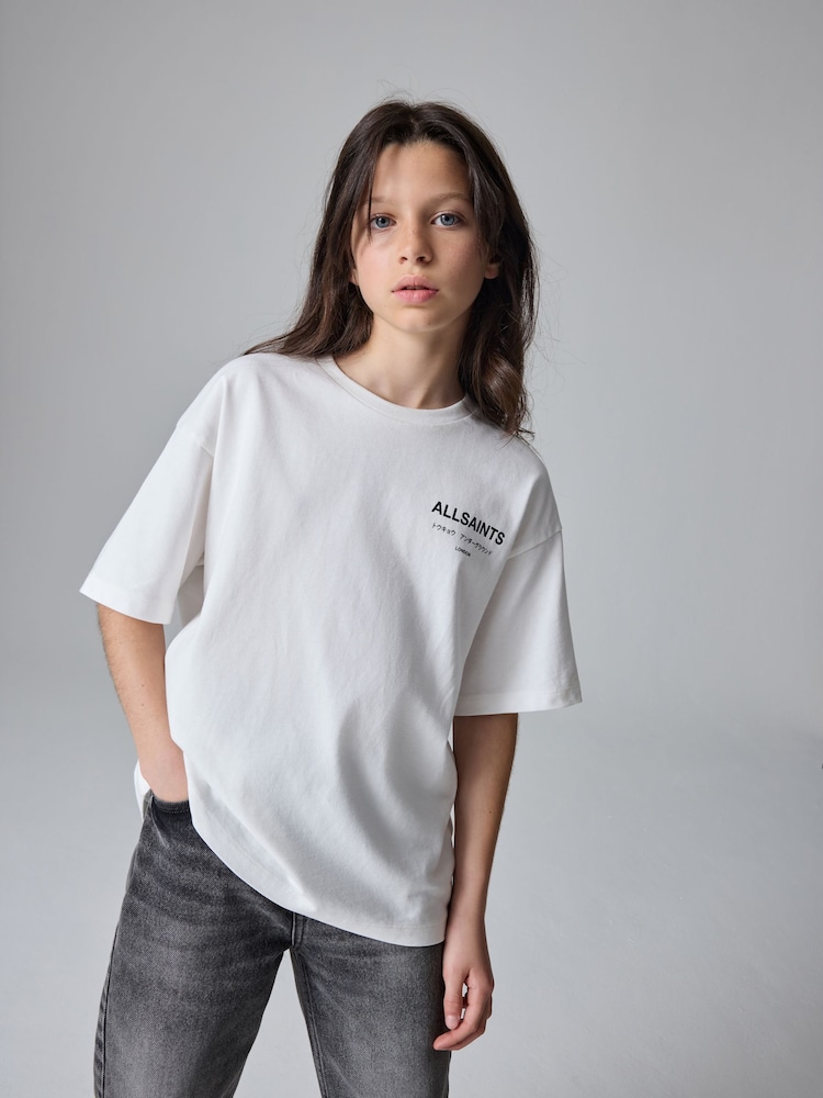 Blanco - Camiseta oversize de cuello redondo para niña Underground de smALLSAINTS - Imagen 1 de 6 Blanco - Camiseta oversize de cuello redondo para niña Underground de smALLSAINTS - Imagen 1 de 6