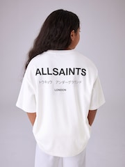 Белый - smALLSAINTS Oversized Girls Underground Crew T-Shirt - Image 2 of 5