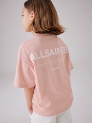 Светло-розовая - smALLSAINTS Oversized Girls Underground Crew T-Shirt - Image 1 of 6