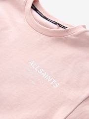 Светло-розовая - smALLSAINTS Oversized Girls Underground Crew T-Shirt - Image 6 of 6