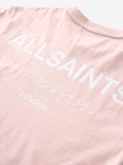 smALLSAINTS Light Pink Oversized Girls Underground Crew T-Shirt - Image 8 of 8