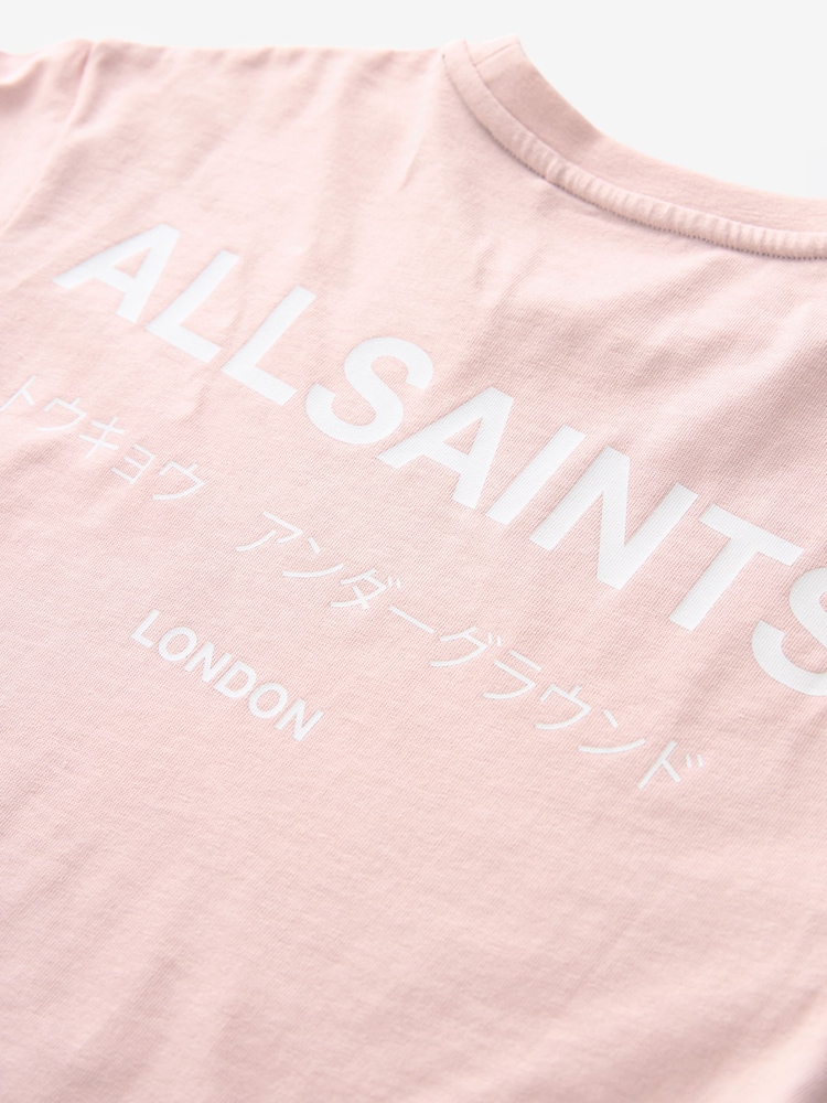 smALLSAINTS Light Pink Oversized Girls Underground Crew T-Shirt - Image 8 of 8