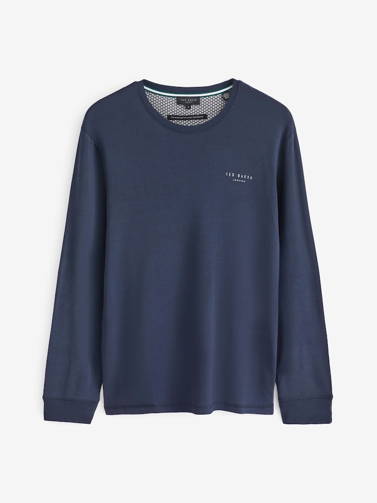 Ted Baker Blue Long Sleeve T-Shirt - Image 3 of 3