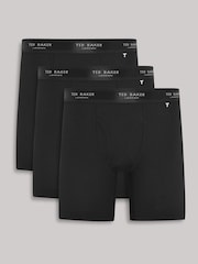 Ted Baker Black Cotton Boxer Briefs 3 Pack - Image 2 of 4