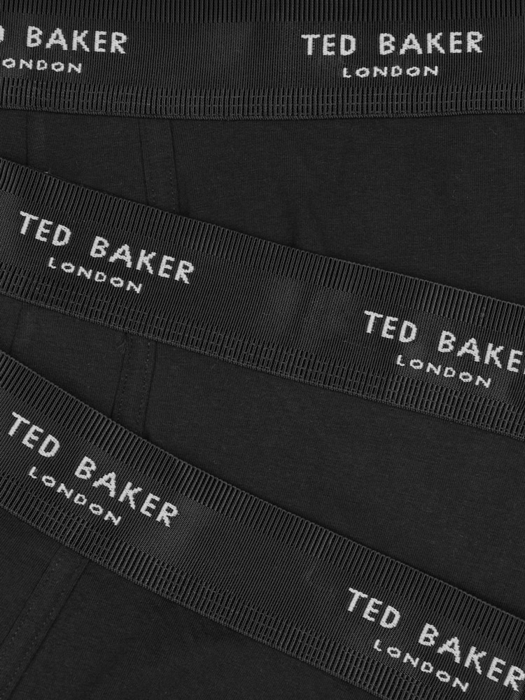 Ted Baker Black Cotton Boxer Briefs 3 Pack - Image 4 of 4