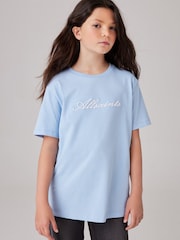 Hellblau - smALLSAINTS Mädchen Grafik Oversized-T-Shirt mit Rundhalsausschnitt aus 100% Baumwolle - Bild 1 von 7