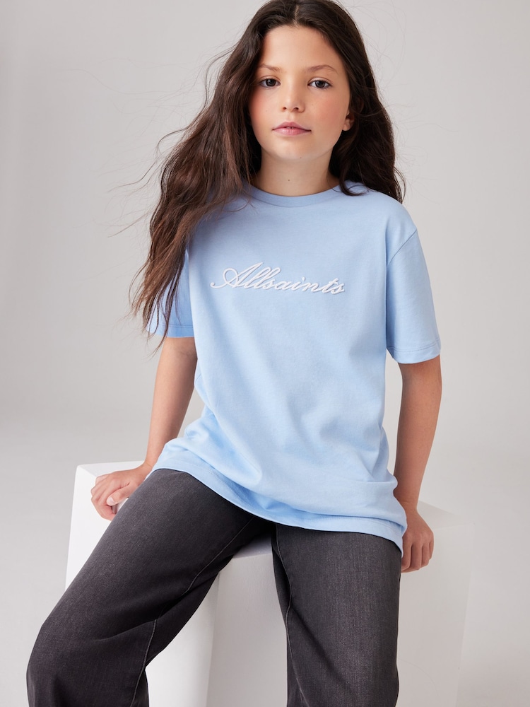 Hellblau - smALLSAINTS Mädchen Grafik Oversized-T-Shirt mit Rundhalsausschnitt aus 100% Baumwolle - Bild 2 von 7