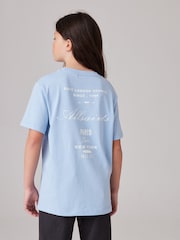 Hellblau - smALLSAINTS Mädchen Grafik Oversized-T-Shirt mit Rundhalsausschnitt aus 100% Baumwolle - Bild 3 von 7