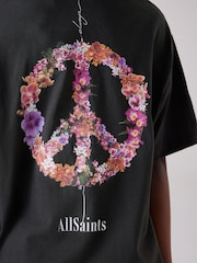 smALLSAINTS Black/Sereni Girls Graphic Oversized Crew 100% Cotton T-Shirt - Image 3 of 6
