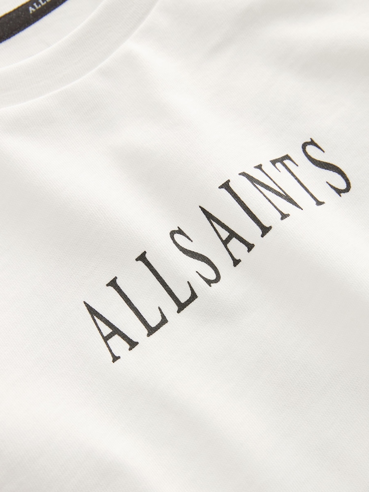 smALLSAINTS White/Sereni Girls Graphic Oversized Crew 100% Cotton T-Shirt - Image 6 of 6