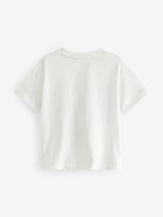 smALLSAINTS White/Laurin Tiger Girls Grace Graphic Crew 100% Cotton T-Shirt - Image 6 of 7