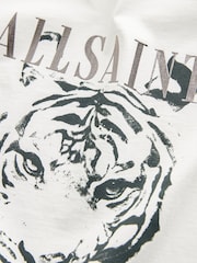 smALLSAINTS White/Laurin Tiger Girls Grace Graphic Crew 100% Cotton T-Shirt - Image 7 of 7