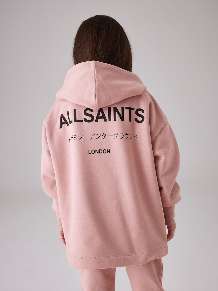 Mittelrosa - smALLSAINTS Mädchen Underground Etienne 100 % Baumwoll-Kapuzensweatshirt - Bild 2 von 6 Mittelrosa - smALLSAINTS Mädchen Underground Etienne 100 % Baumwoll-Kapuzensweatshirt - Bild 2 von 6