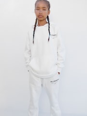 Blanc craie - smALLSAINTS Girls Underground Etienne 100% Cotton Hoodie - Image 1 de 15
