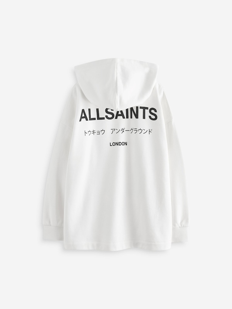 Blanc craie - smALLSAINTS Girls Underground Etienne 100% Cotton Hoodie - Image 13 of 15