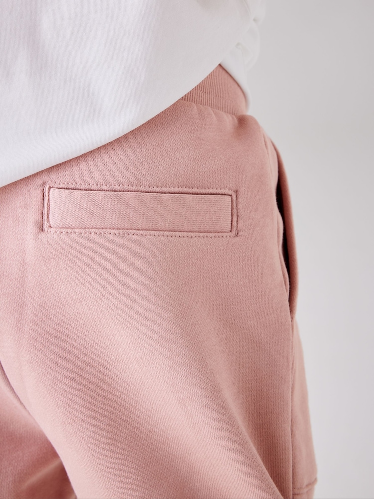 smALLSAINTS Mid Pink Girls Underground Cuffed 100% Cotton Joggers - Image 6 of 10