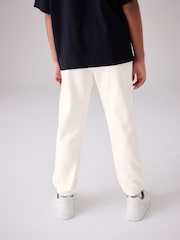 smALLSAINTS Chalk White Girls Underground Cuffed 100% Cotton Joggers - Image 3 of 10