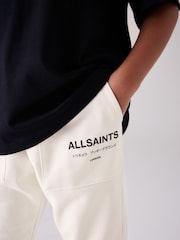 smALLSAINTS Chalk White Girls Underground Cuffed 100% Cotton Joggers - Image 4 of 10