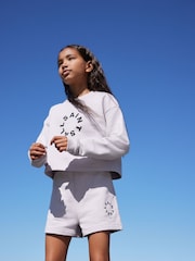 Flieder-Violett - smALLSAINTS Mädchen Tierra 100% Baumwolle Sweatshirt und Sweatshorts im Set - Bild 4 von 7