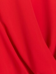 River Island Red V-Neck Wrap Blouse - Image 5 of 5