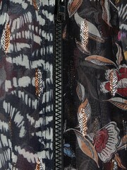 River Island Black Printed Chiffon Bomber Jacket - Image 5 of 5