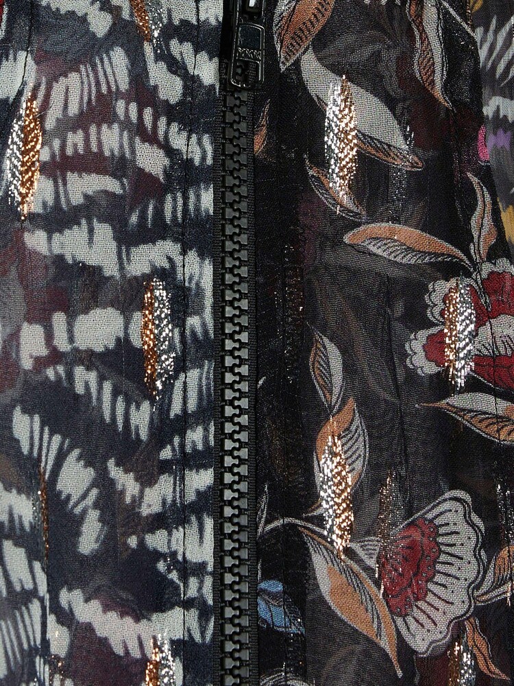 River Island Black Printed Chiffon Bomber Jacket - Image 5 of 5