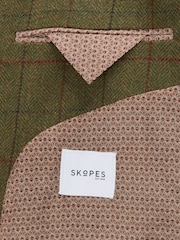 Skopes Green Oswin Herringbone Check Coat - Image 5 of 6