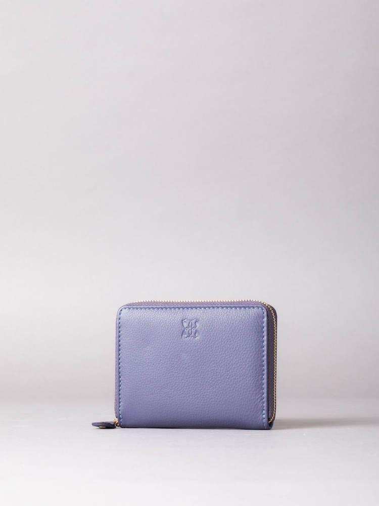 Lakeland Leather Purple Chrome Small Zip Purse - Image 1 of 5