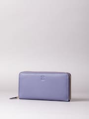 Vijolična - Lakeland Leather velika usnjena denarnica z zadrgo - Slika 1 iz 5