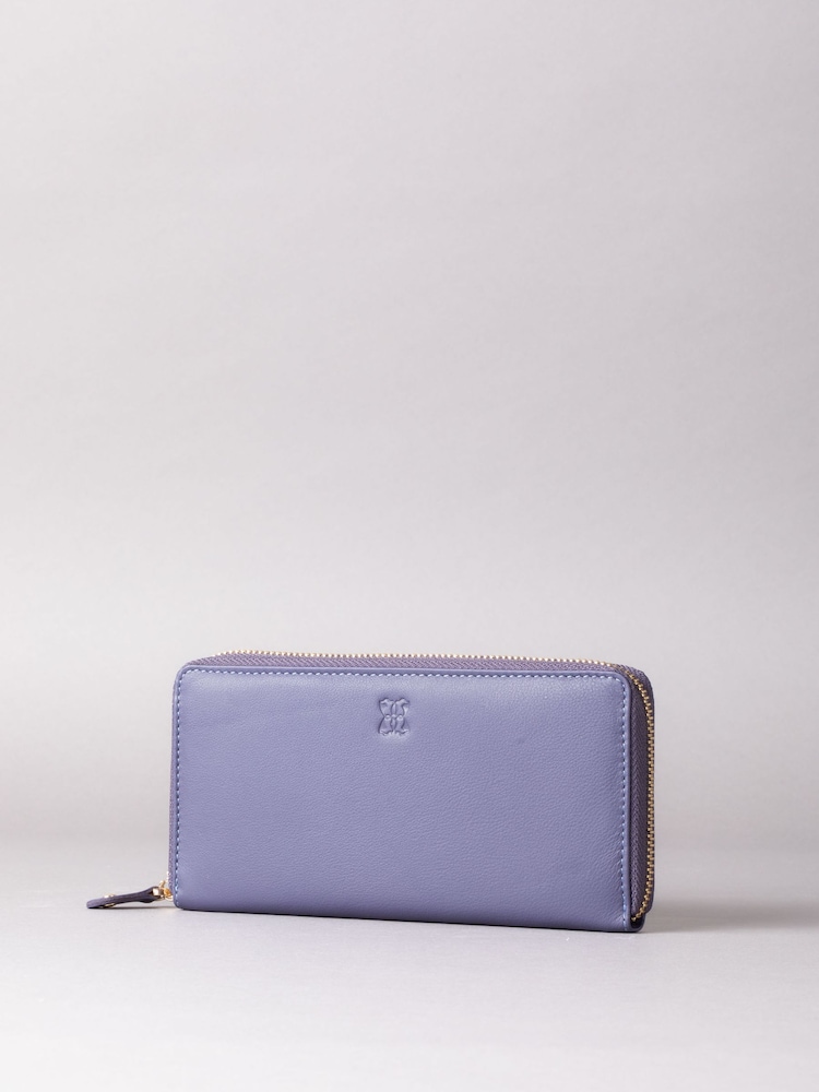Vijolična - Lakeland Leather velika usnjena denarnica z zadrgo - Slika 1 iz 5 Vijolična - Lakeland Leather velika usnjena denarnica z zadrgo - Slika 1 iz 5