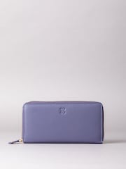 Vijolična - Lakeland Leather velika usnjena denarnica z zadrgo - Slika 2 iz 5