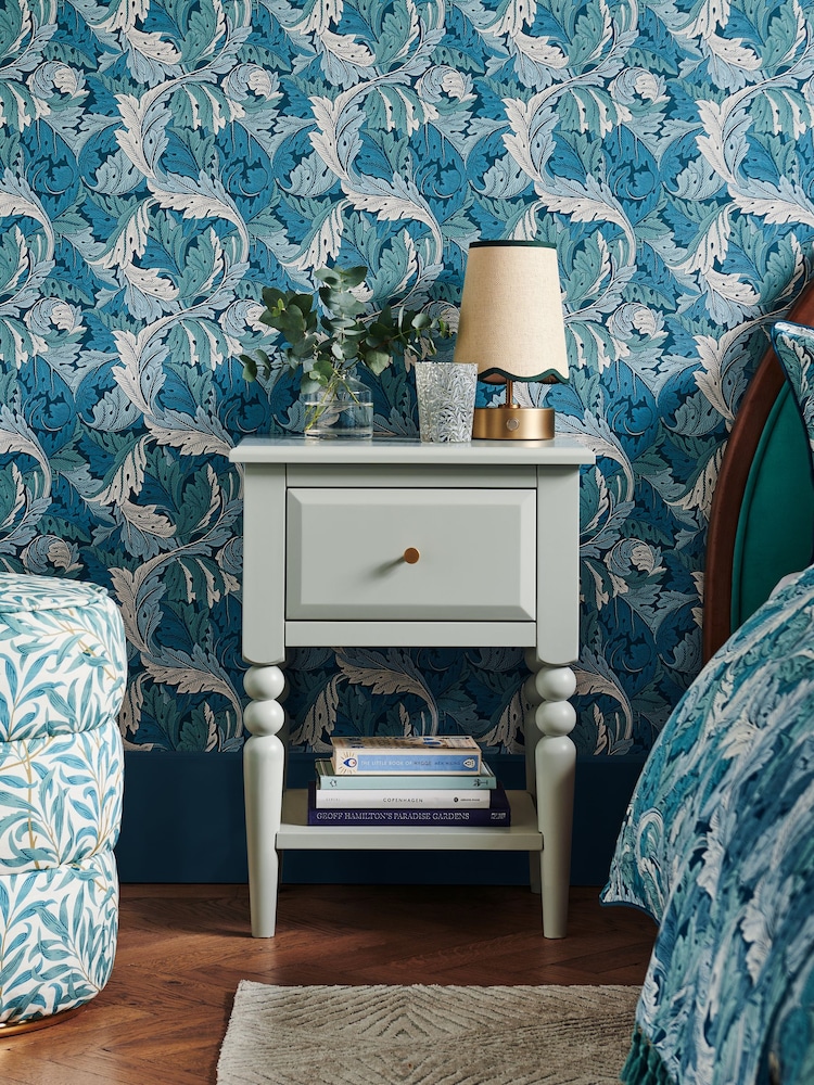 Clarke and Clarke Green William Morris Ashdon Bedside table - Image 1 of 8
