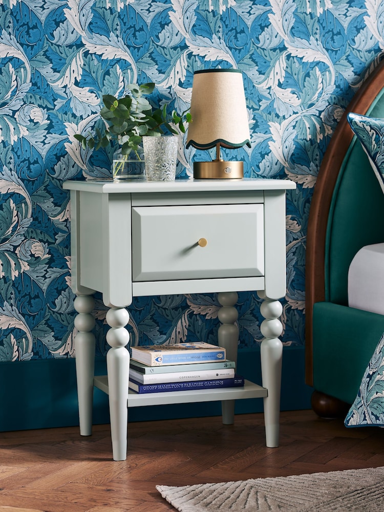 Clarke and Clarke Green William Morris Ashdon Bedside table - Image 2 of 8