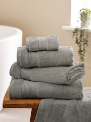 Slate Grey Egyptian Cotton Towel - Image 1 of 5