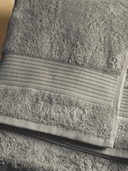 Slate Grey Egyptian Cotton Towel - Image 3 of 5