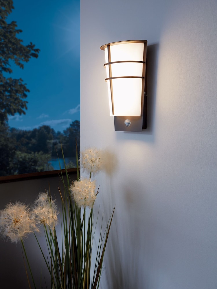 Eglo Black Breganzo 1 LED Outdoor Wall Light With Sensor - Image 1 of 5 Eglo Black Breganzo 1 LED Outdoor Wall Light With Sensor - Image 1 of 5